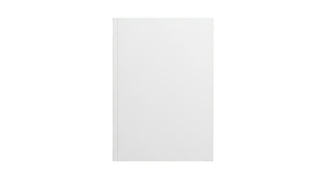 Blank white rectangular paper sheet on black background isolated on transparent background