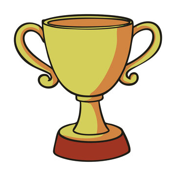 Classic Winner Trophy Cup Illustration