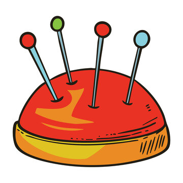Round Pin Cushion Illustration