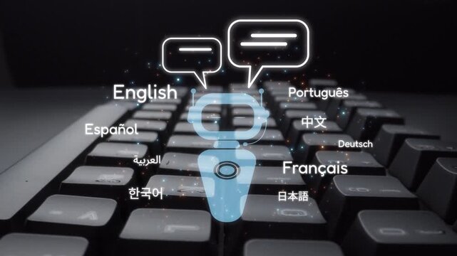 Global communication with multiple languages, digital translation tools, multilingual technology, cross-cultural communication, and virtual language learning environments. Muxer
