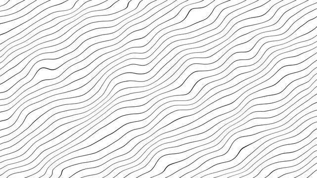 Flowing Lines - Loopable Abstract Background Animation - Waves,  Seamless loop motion. Futuristic technology, Topographic lines on white background wavy contour map wavy lines