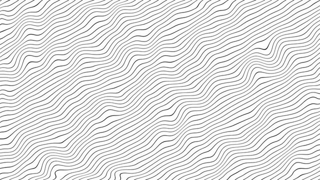 Flowing Lines - Loopable Abstract Background Animation - Waves,  Seamless loop motion. Futuristic technology, Topographic lines on white background wavy contour map wavy lines