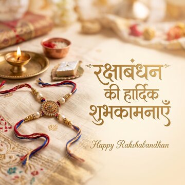 Elegant Rakshabandhan Festival Wishes Card