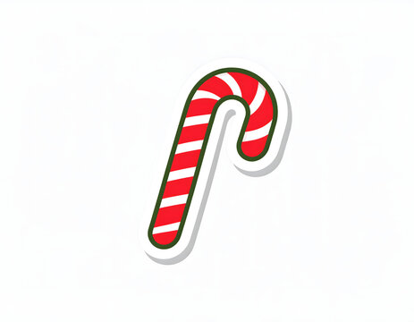 Classic Striped Candy Cane Icon