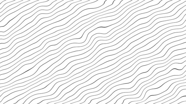 Abstract dark wavy lines loop slow motion background. Abstract 4k. Motion graphic. Dynamic backdrop. Gold color. Grey abstract curved wavy lines on black background. 