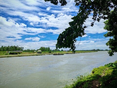 blue sky with clouds