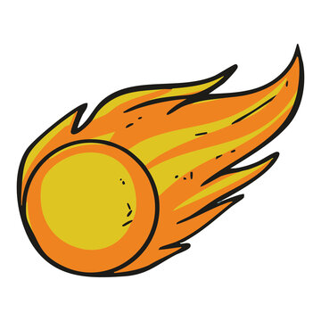 Meteor Fireball Illustration