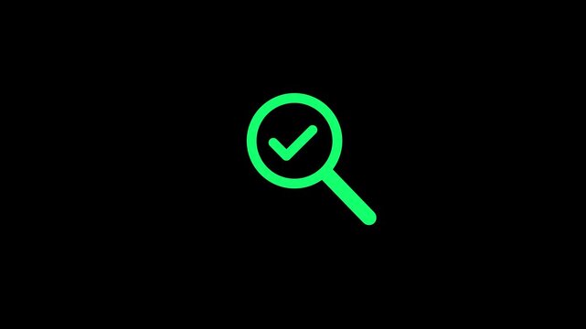 Megnify animation with cheek mark icon concept