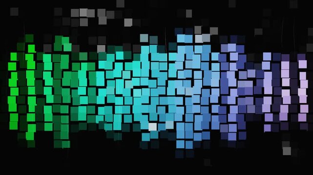 digital square pixel mosaic data visualization background