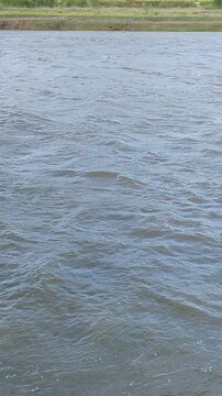 Wave water of river