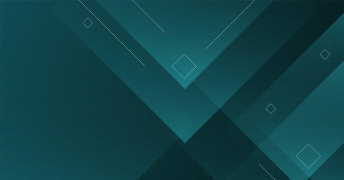 Abstract dark teal geometric background with modern overlapping angular shapes and minimalist diagonal lines