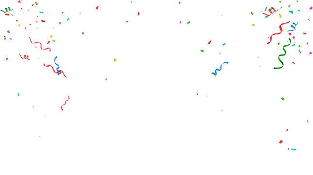 border confetti colorful celebration streamers party background vector isolated birthday festival holiday illustration falling event happy ribbon carnival