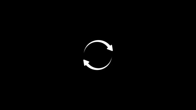 Loading circle animation, processing circle, rotate icon