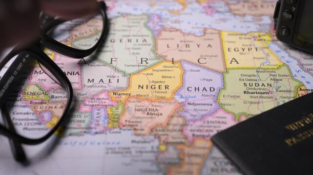 Planning Niger Journey on World Map