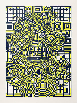 op art geometric abstract korean traditional window pattern