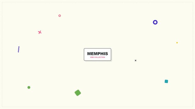 Memphis Style Animated Shapes Background