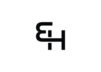 Fototapeta premium Modern EH Monogram Logo Design. Clean geometric typography conveys professionalism and modern simplicity.