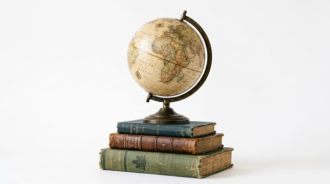 old globe on old book