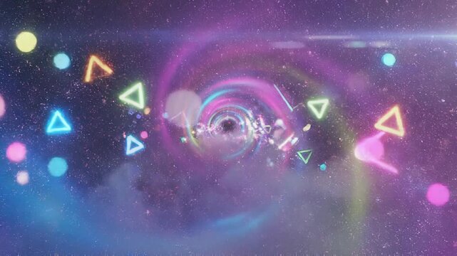 A colorful and atmospheric background with a funky yet dreamy aesthetic perfect for setting a lively and upbeat mood.
