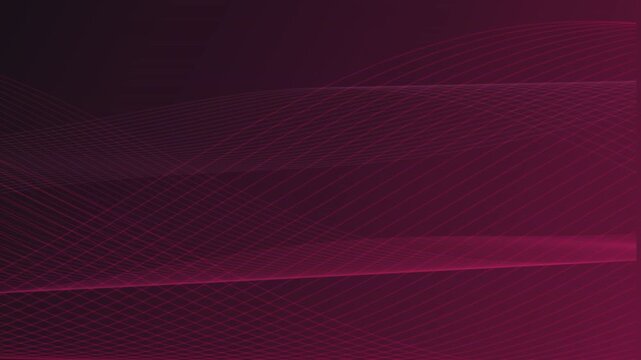 3D Glowing Magenta Sine Wave Ribbon Abstract Motion Graphic Loop