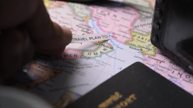 Planning Oman Getaway on World Map