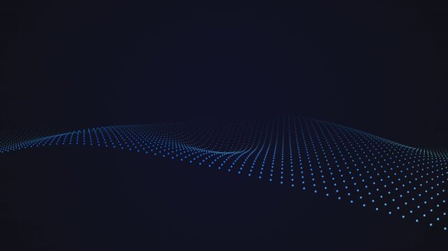 Neon Pink 3D Particle Grid Wave AI Synaptic Network Loop
