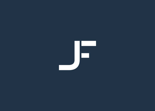 Modern JF Monogram Logo Design. Clean geometric typography conveys professionalism and modern simplicity.