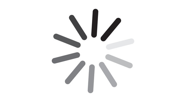 Loading Spinner Icon with Circular Progress Indicator and Processing Animation Symbol