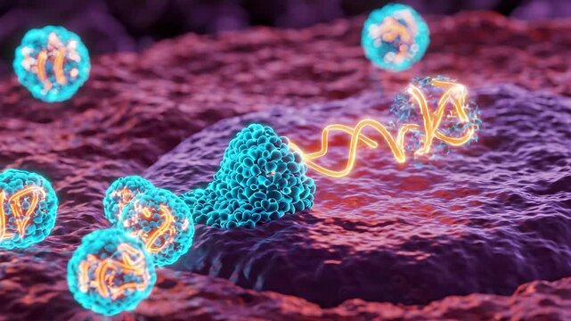 Glowing mRNA Lipid Nanoparticles Fusing with Cell Membrane in Macro Biotech Research