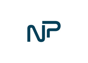 Modern NP Monogram Logo Design. Clean geometric typography conveys professionalism and modern simplicity. © drawfastpro