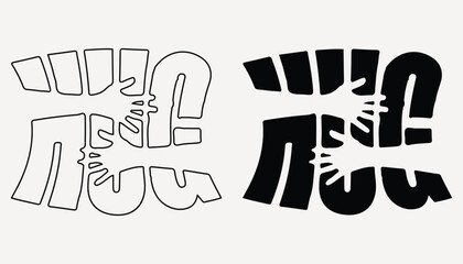 Stylized HUG wordmark graphic with embracing hands icon © Muhammad