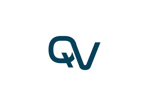 Modern QV Monogram Logo Design. Clean geometric typography conveys professionalism and modern simplicity.