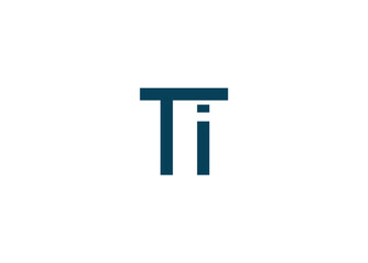 Fototapeta premium Modern TI Monogram Logo Design. Clean geometric typography conveys professionalism and modern simplicity.