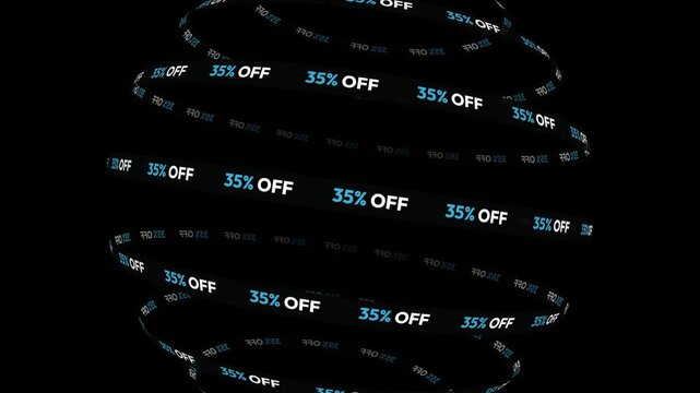 Sale 35 percent Off Label Animation Forming Rotating Globe