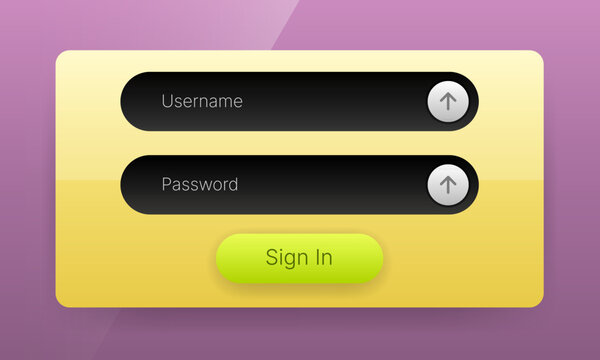 User login sign in form user interface design template