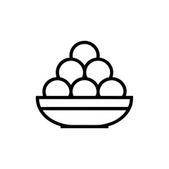 Fototapeta premium A bowl filled with several round shaped objects food on transparent background
