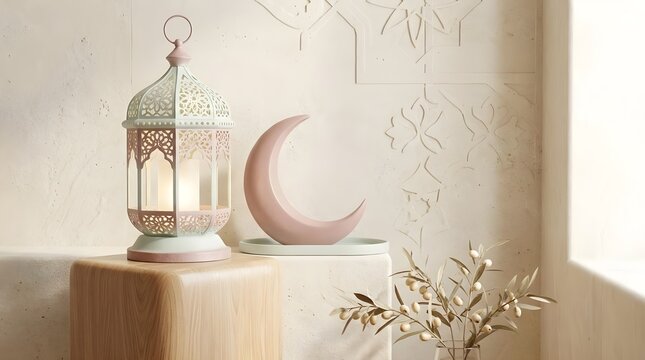 Pastel Islamic Background Mawlid Al Nabi Minimalist