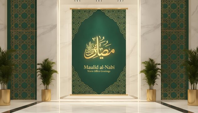 Corporate Islamic Banner Maulid Nabi Office Greeting