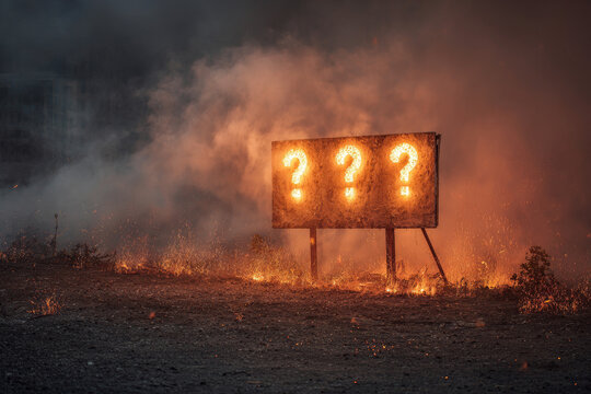 the burning question mark