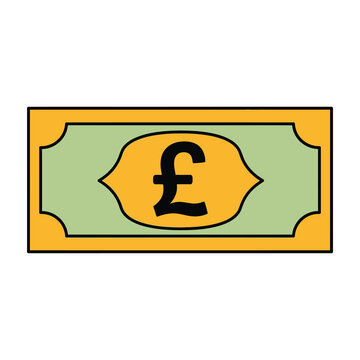 Pound sign on banknote