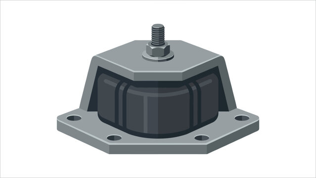 Robust industrial vibration mount for machinery, providing essential shock absorption and stability