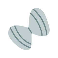 Cute grey open bivalve seashell vector illustration. Flat ocean shell element for summer beach patterns, marine decor, coastal graphics, and kids design. Isolated on white background © spirka.art