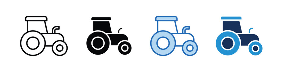 Tractor  Icon Collection With Multiple Styles © layinatus