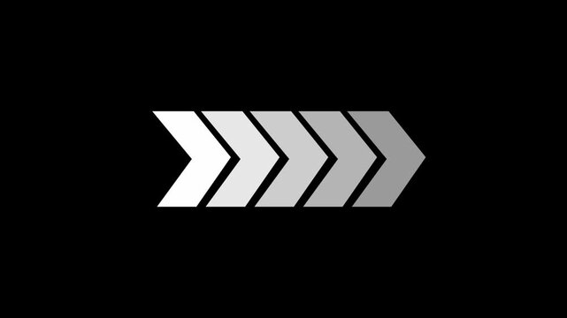 Right-directional arrow loop animation. arrows overlay video layer. arrows icon animation.