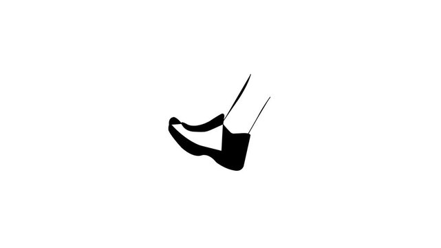Animated Footwear and Walking Concept Icon Loop for Business Presentation UI Design and App Interface