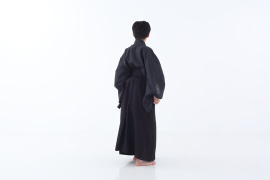 日本,伝統,侍,刀,日本刀,袴,白バック