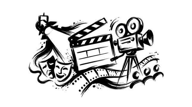 Film making movie production icons.
