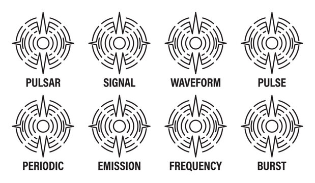 Gravity anomaly abstract icon with warped lines and falling objects.