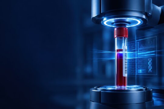 Blood sample tube in automated scanning system