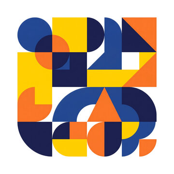 Modern Abstract Geometric Shapes Background Collection with Colorful Minimal Geometric Compositions